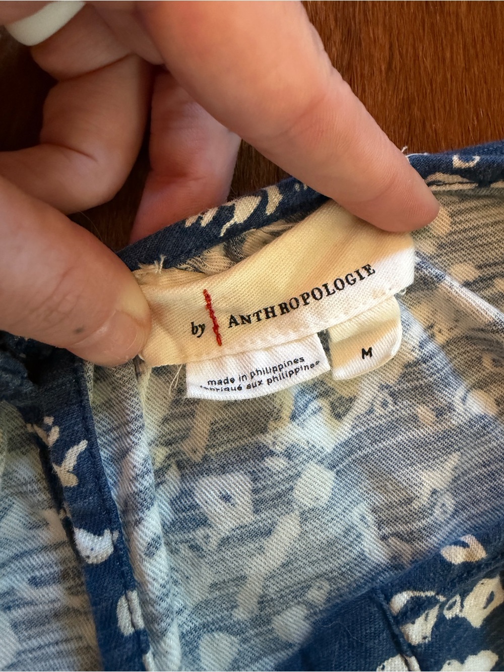 Anthropologie Blue Paisley Short-Sleeve Wide-Leg Jumpsuit - Picture 3 of 4